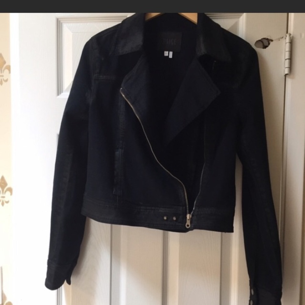 Paige black denim jacket.